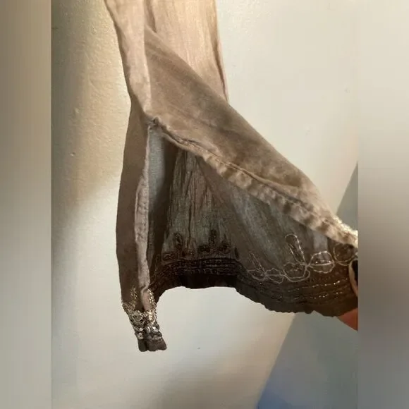 Studio Spa lightweight rhinestone ombre tunic top - Picture 5 of 10